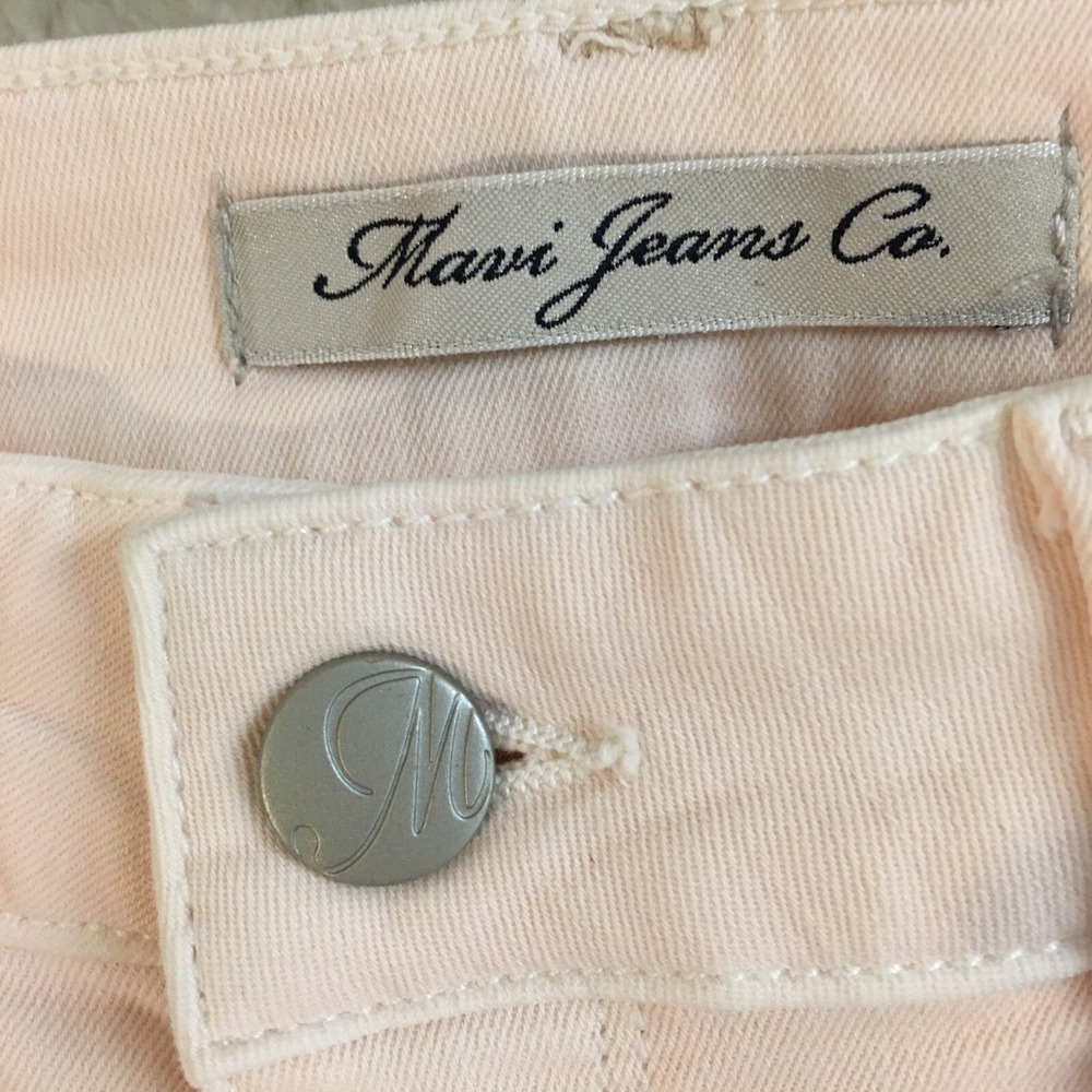 NEW Mavi Jeans 27 Pink Adriana Ankle Mid Rise Super Skinny Stretch Denim - Picture 2 of 15